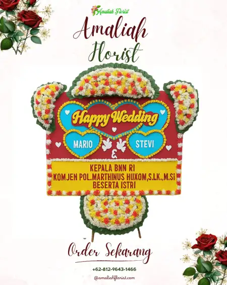 Papan Bunga Pernikahan Kalisube